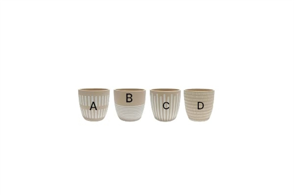 VASO_BEIGE_IN_TERRACOTTA_RIGATO_BIANCO_CM_125_H